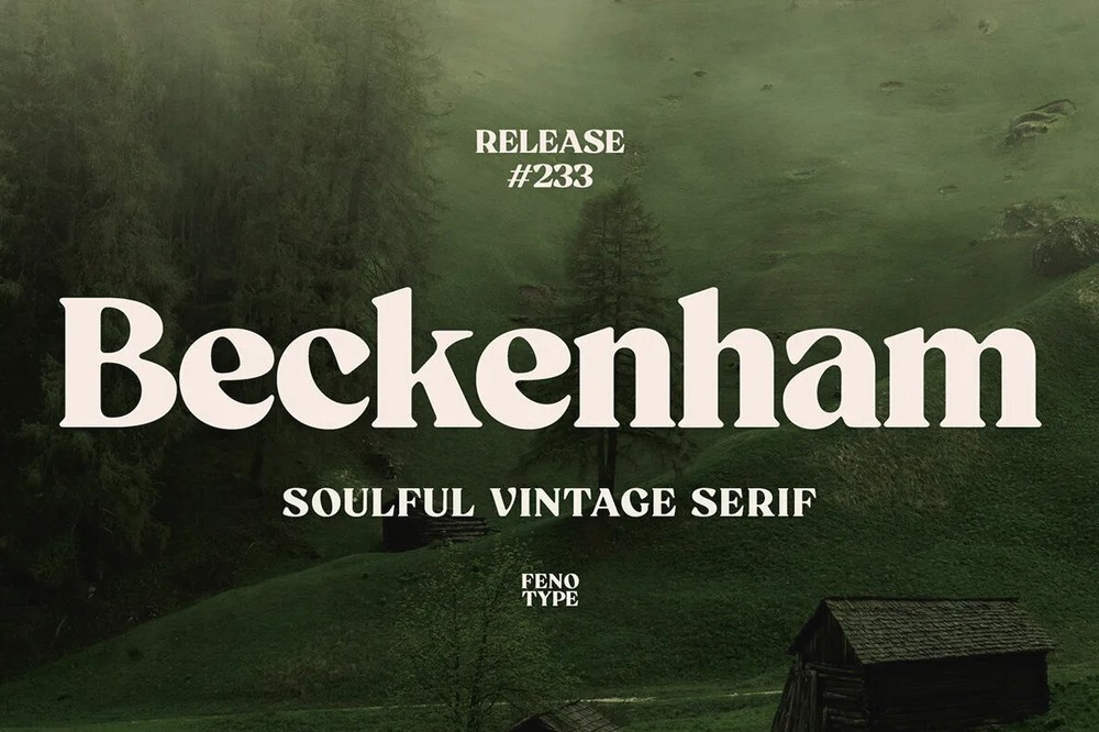 Пример шрифта Beckenham Bold