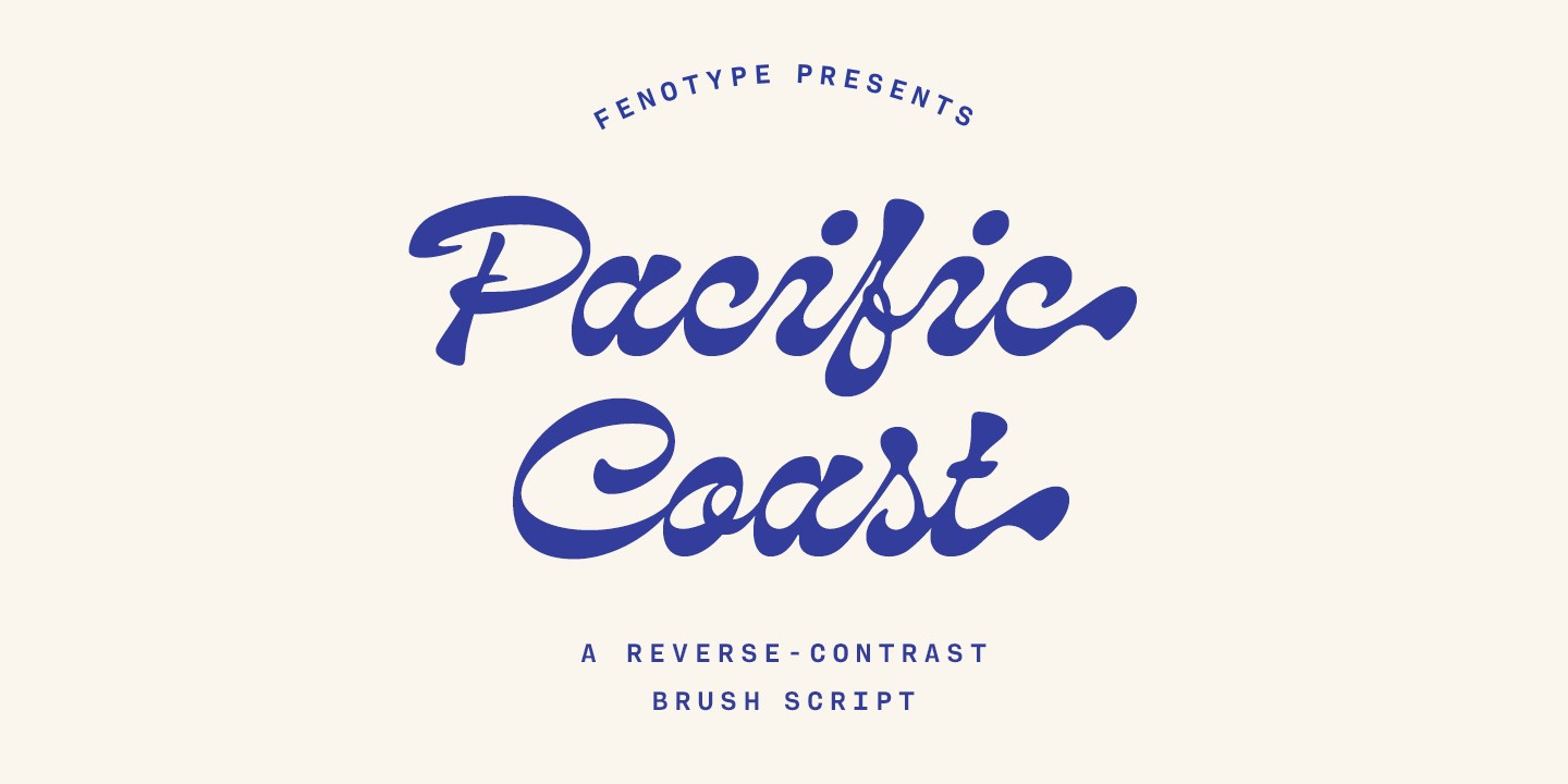 Пример шрифта Pacific Coast