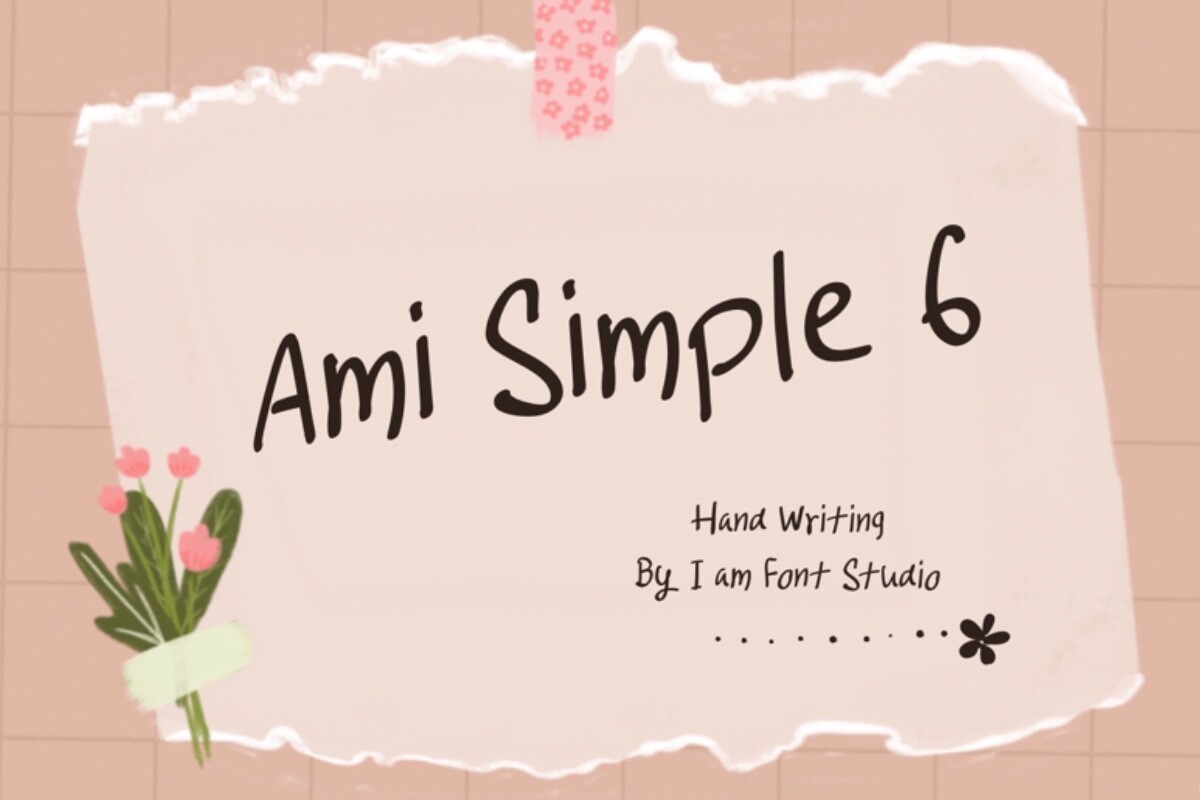 Пример шрифта Ami Simple 6