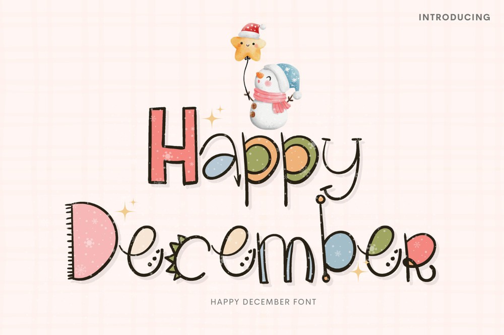 Пример шрифта Happy December