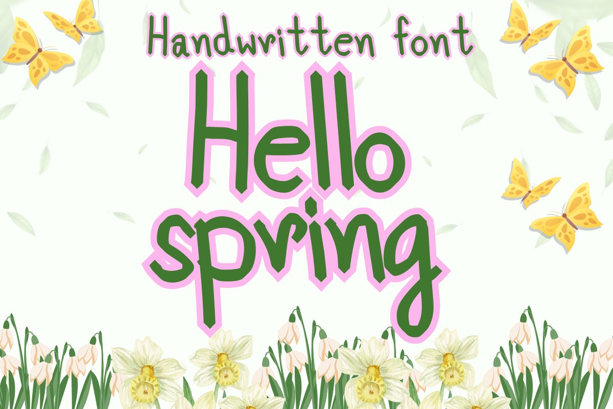 Пример шрифта Hello Spring