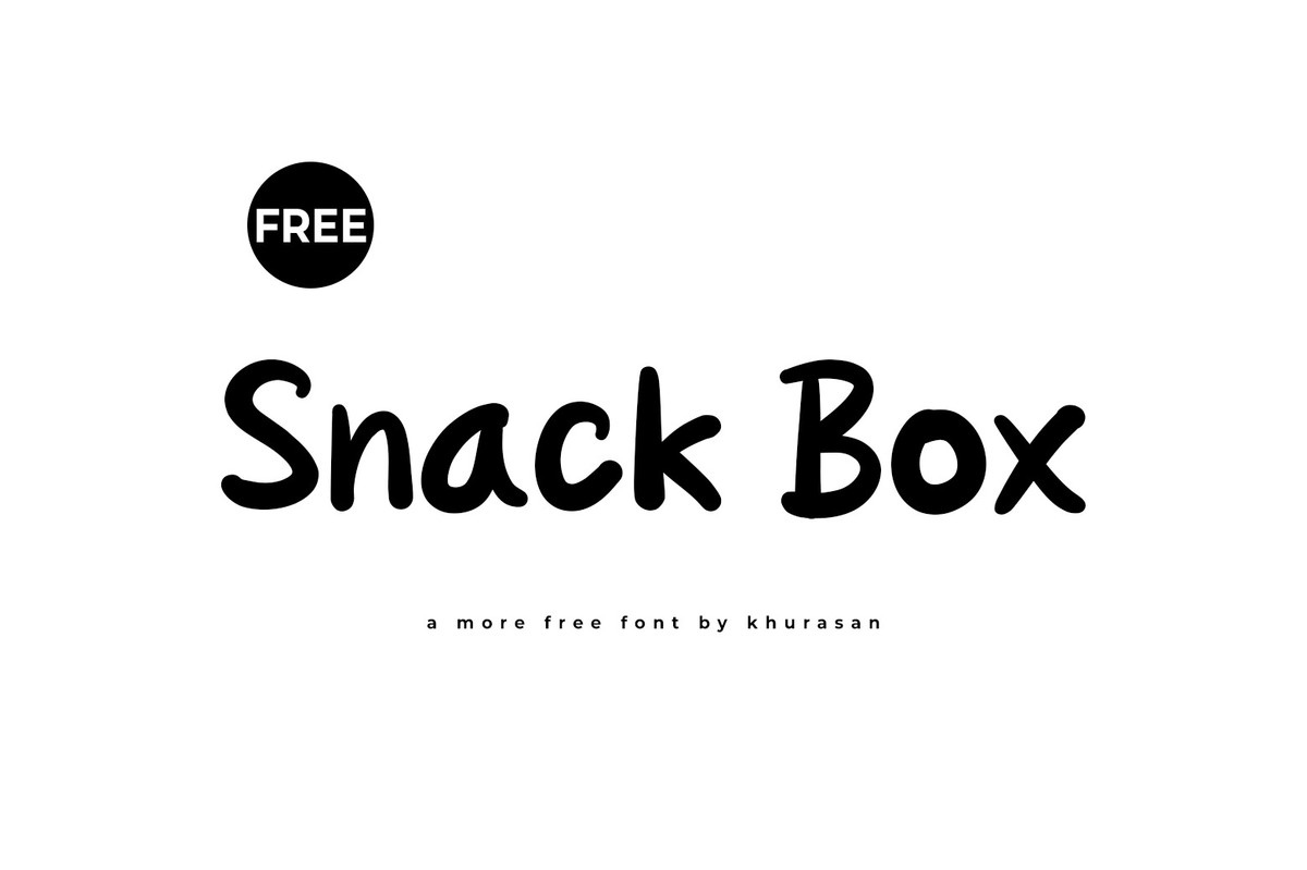 Пример шрифта Snack Box Regular