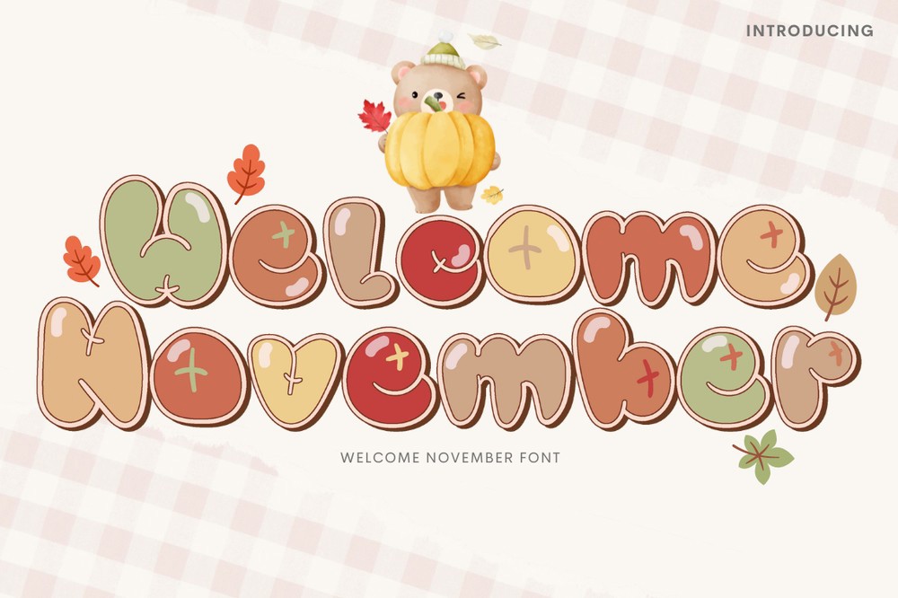 Пример шрифта Welcome November