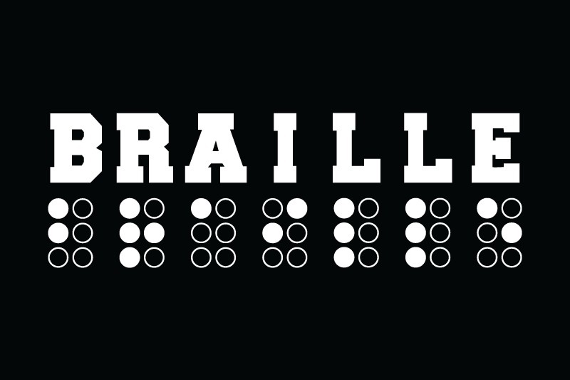 Пример шрифта Braille