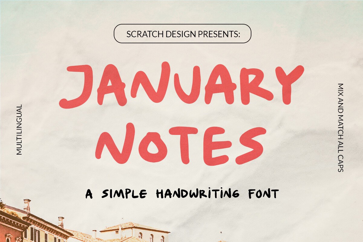 Пример шрифта January Notes Regular