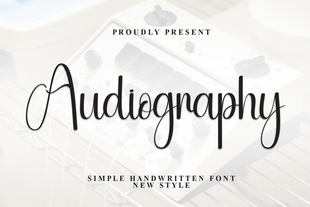 Пример шрифта Audiography