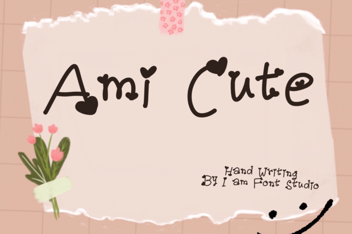 Пример шрифта Ami Cute