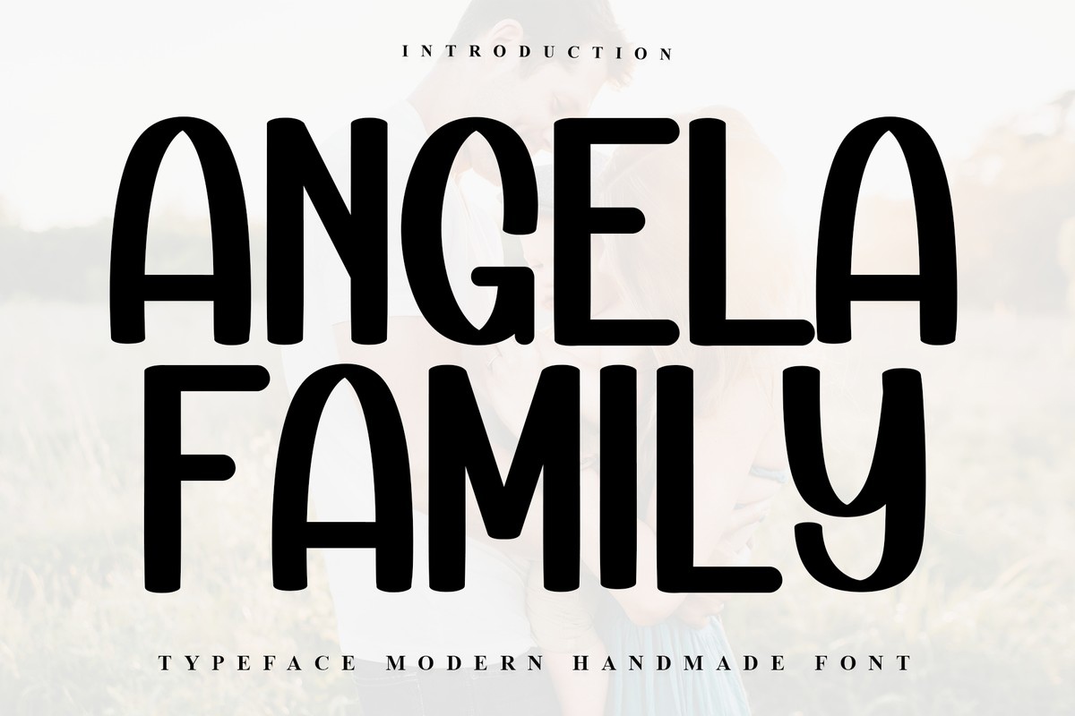 Пример шрифта Angela Family Regular