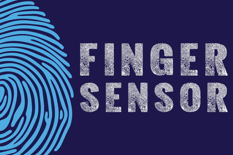 Пример шрифта Finger Sensor