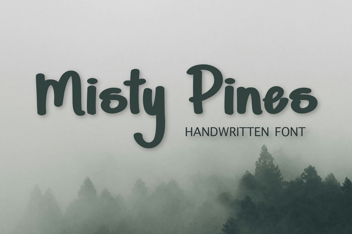 Пример шрифта Misty Pines