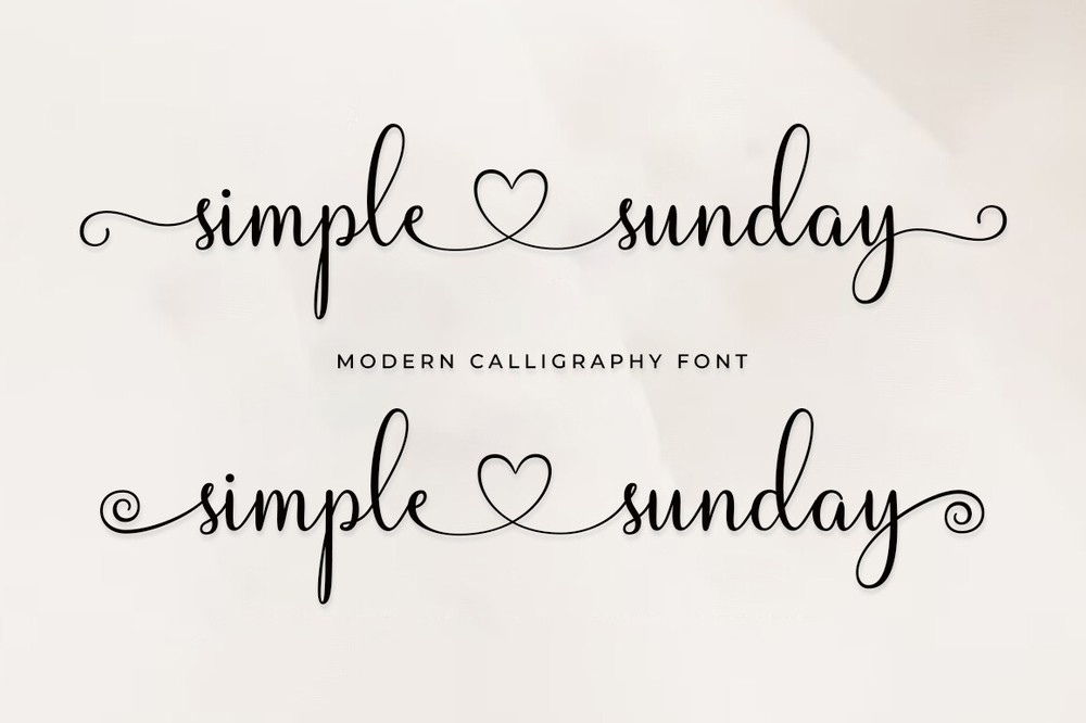 Пример шрифта Simple Sunday