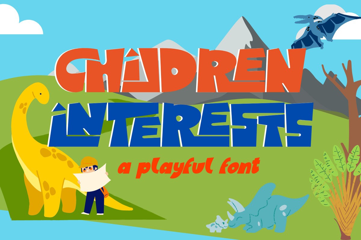 Пример шрифта Children Interests BOLD ITALIC