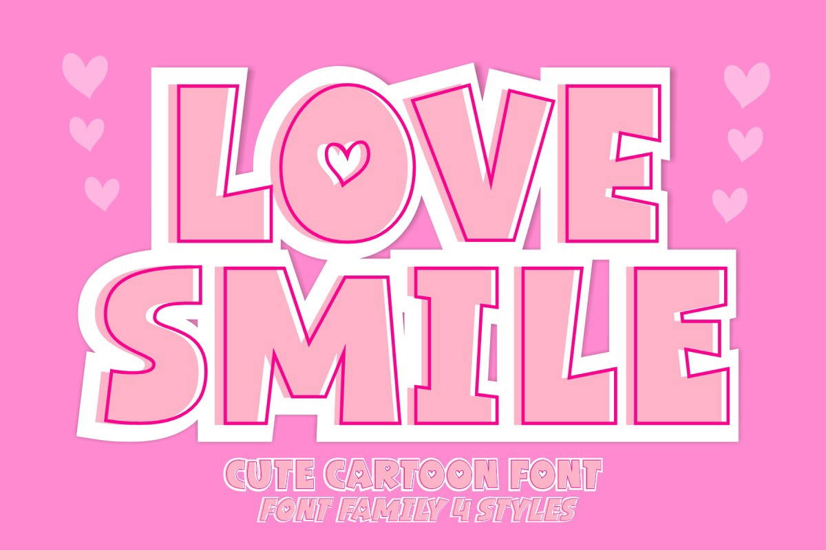 Пример шрифта Love Smile