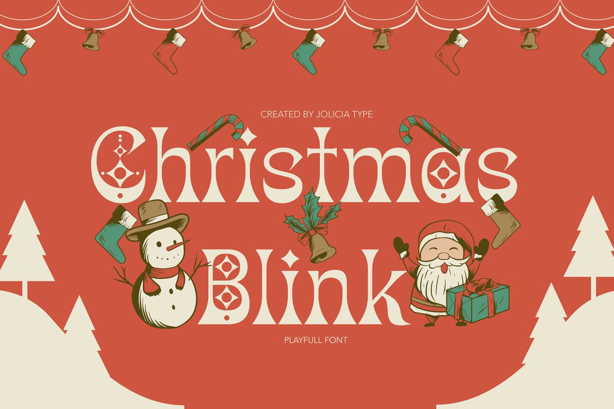 Пример шрифта Christmas Blink