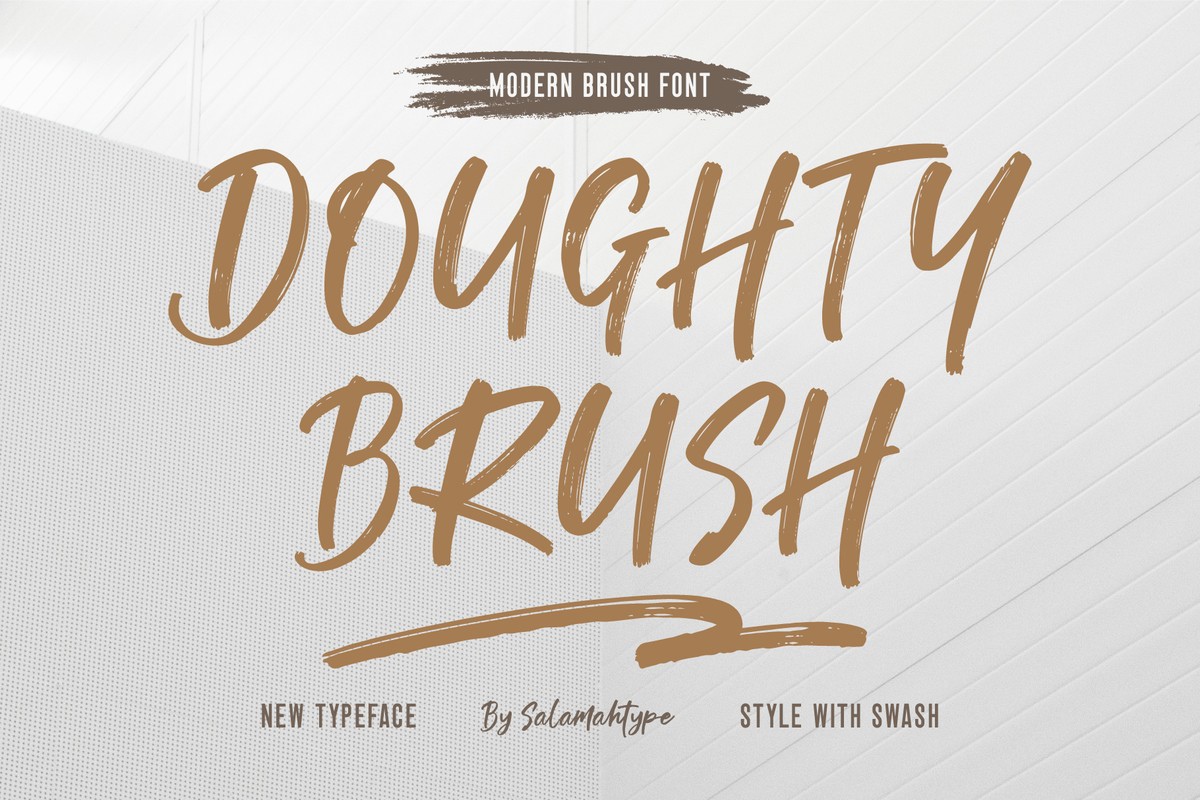 Пример шрифта Doughty Brush Brush