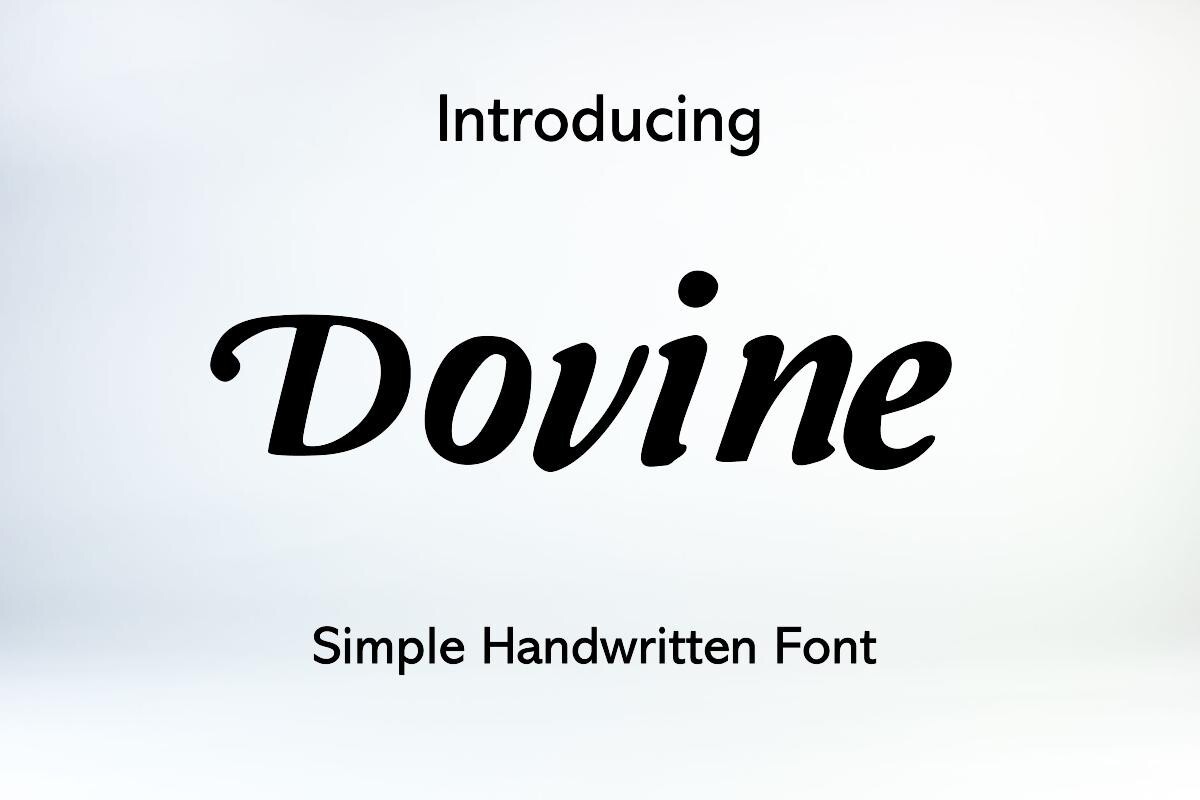 Пример шрифта Dovine