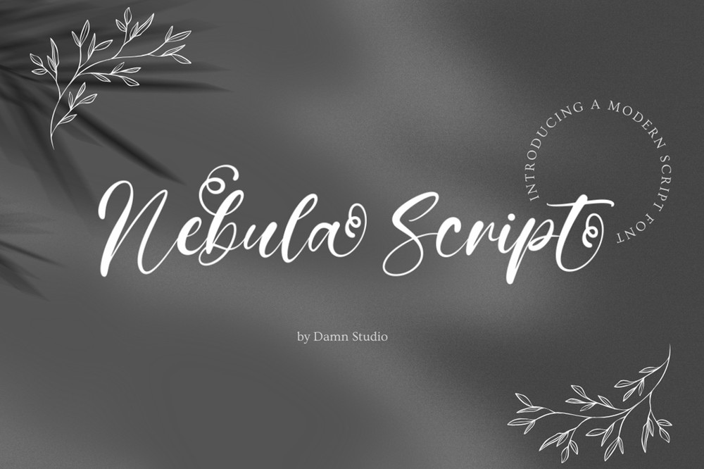 Пример шрифта Nebula Script