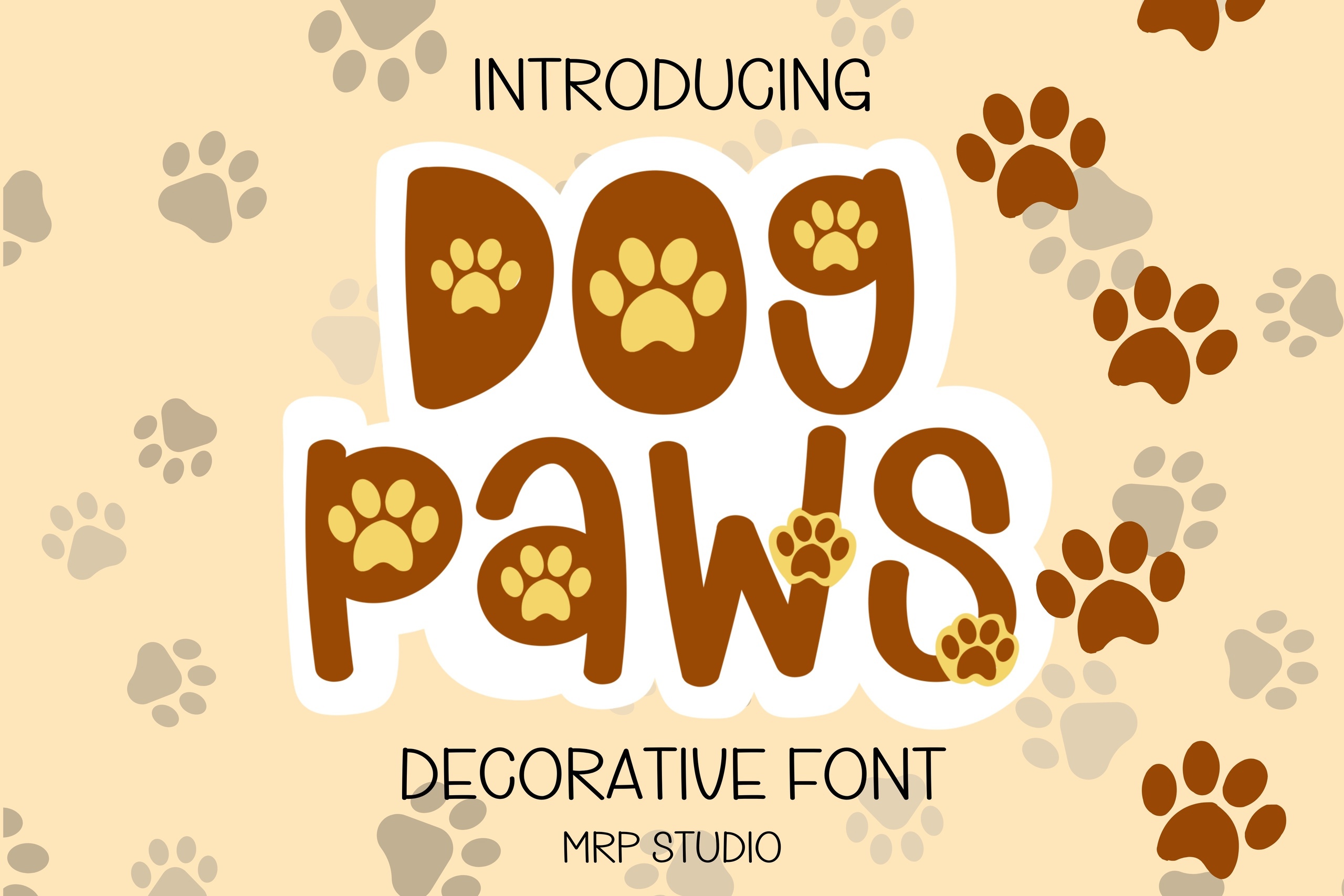 Пример шрифта Dog Paws Regular