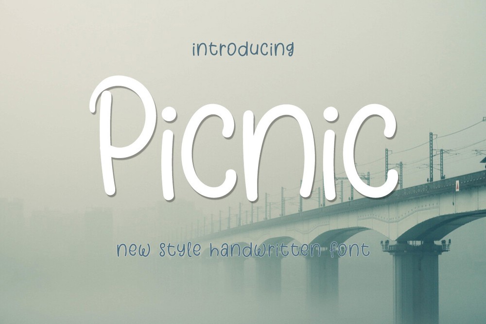 Пример шрифта Picnic Regular