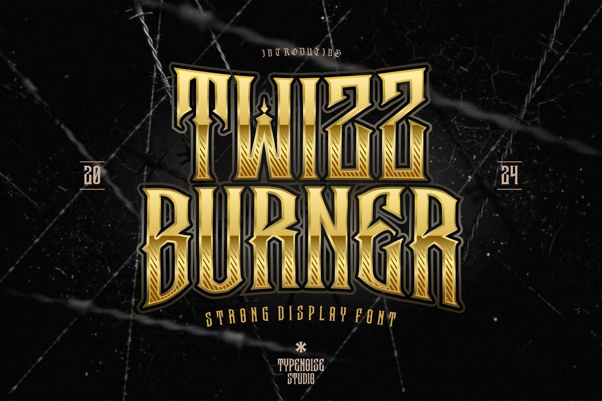 Пример шрифта Twizz Burner Regular