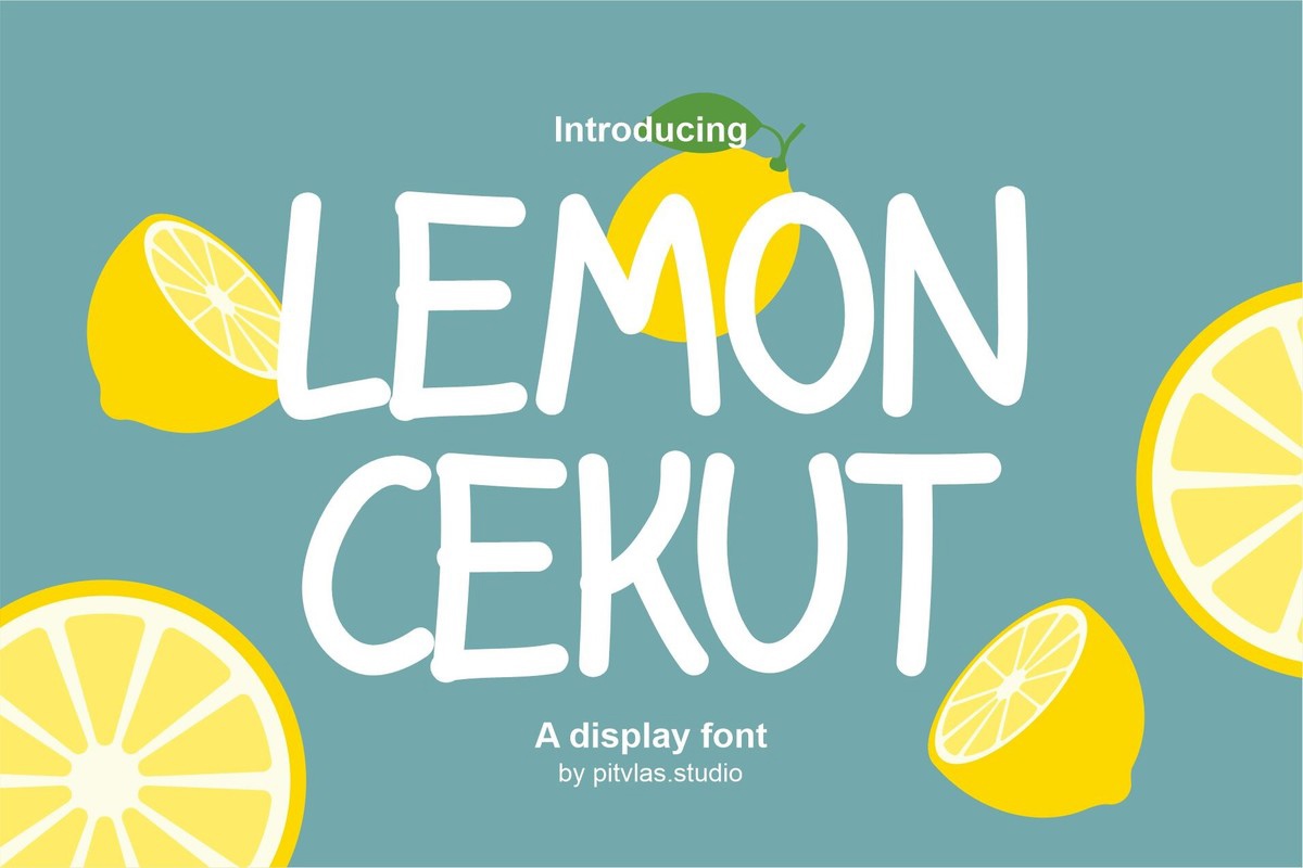 Пример шрифта Lemon Cekut