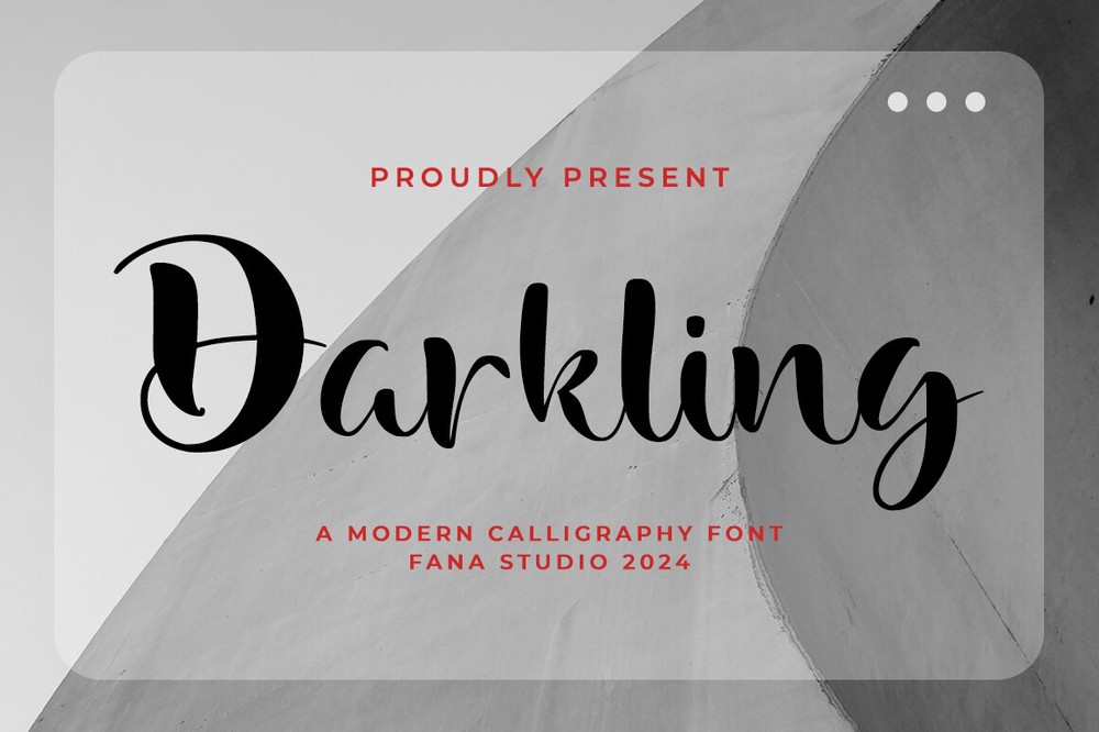 Пример шрифта Darkling Regular