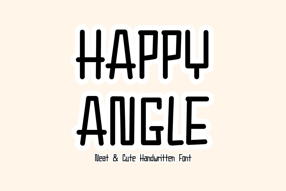 Пример шрифта Happy Angle