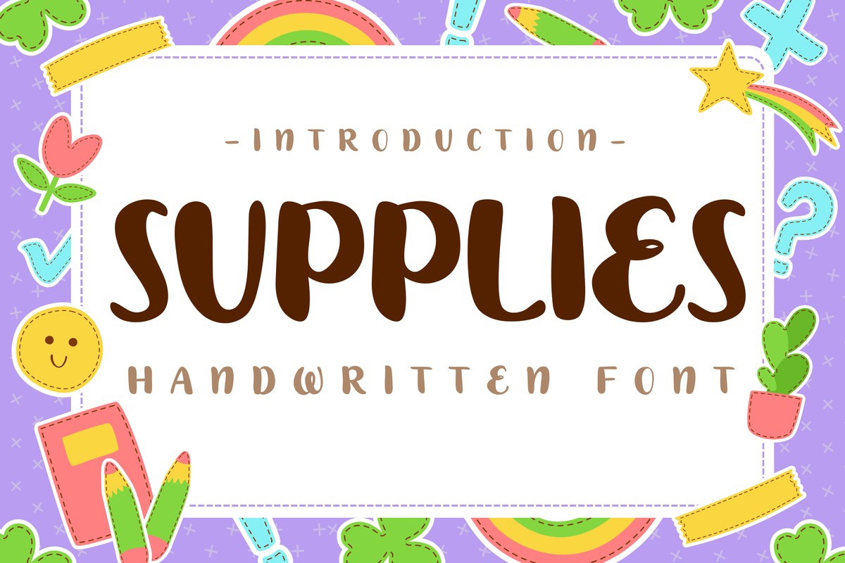 Пример шрифта Supplies