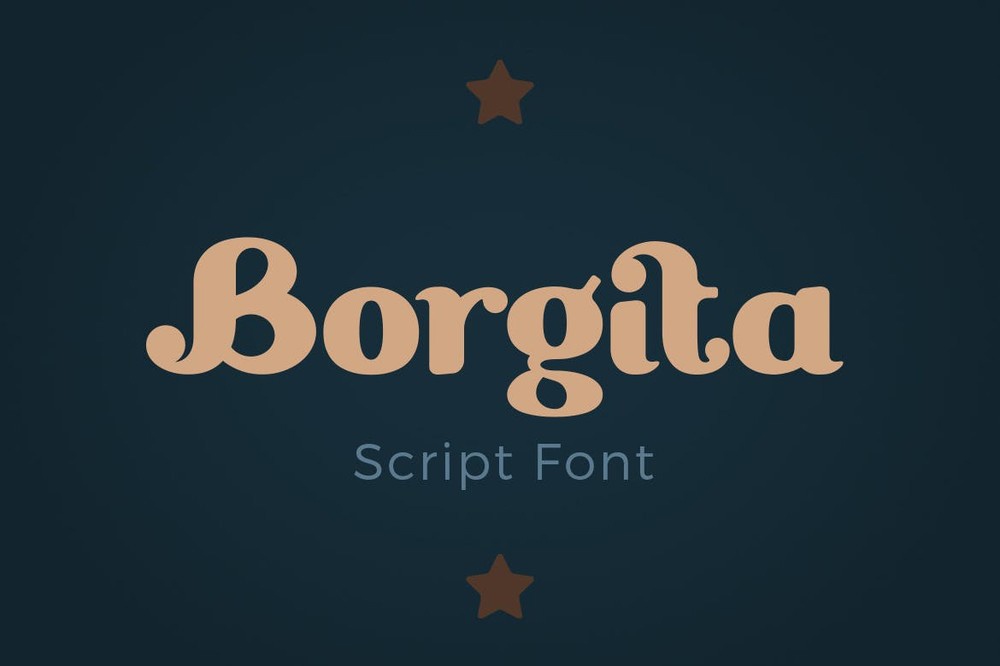 Пример шрифта Borgita Regular