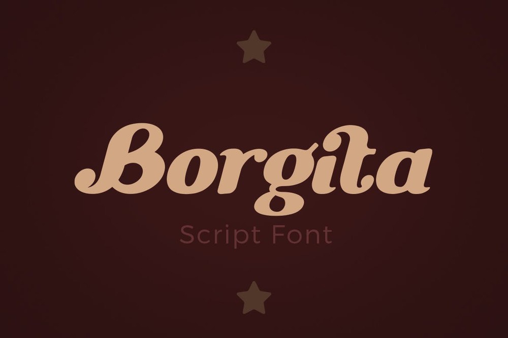 Пример шрифта Borgita Italic