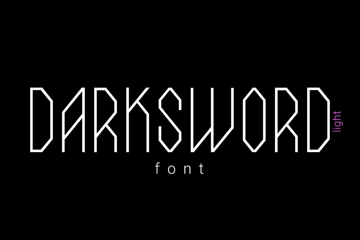 Пример шрифта DarkSword Light Light