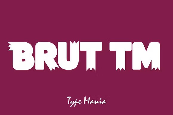 Пример шрифта Brut TM