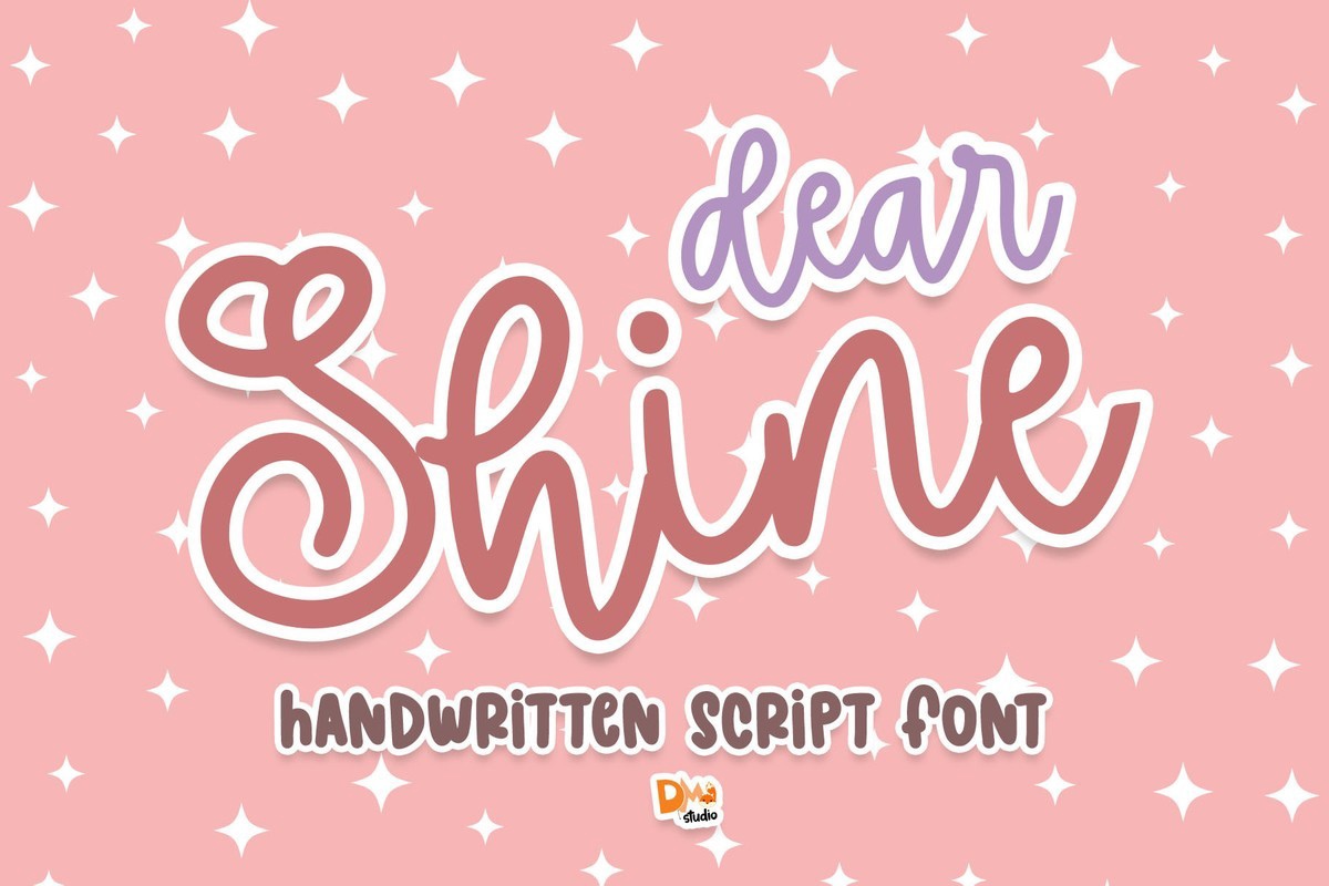 Пример шрифта Dear Shine