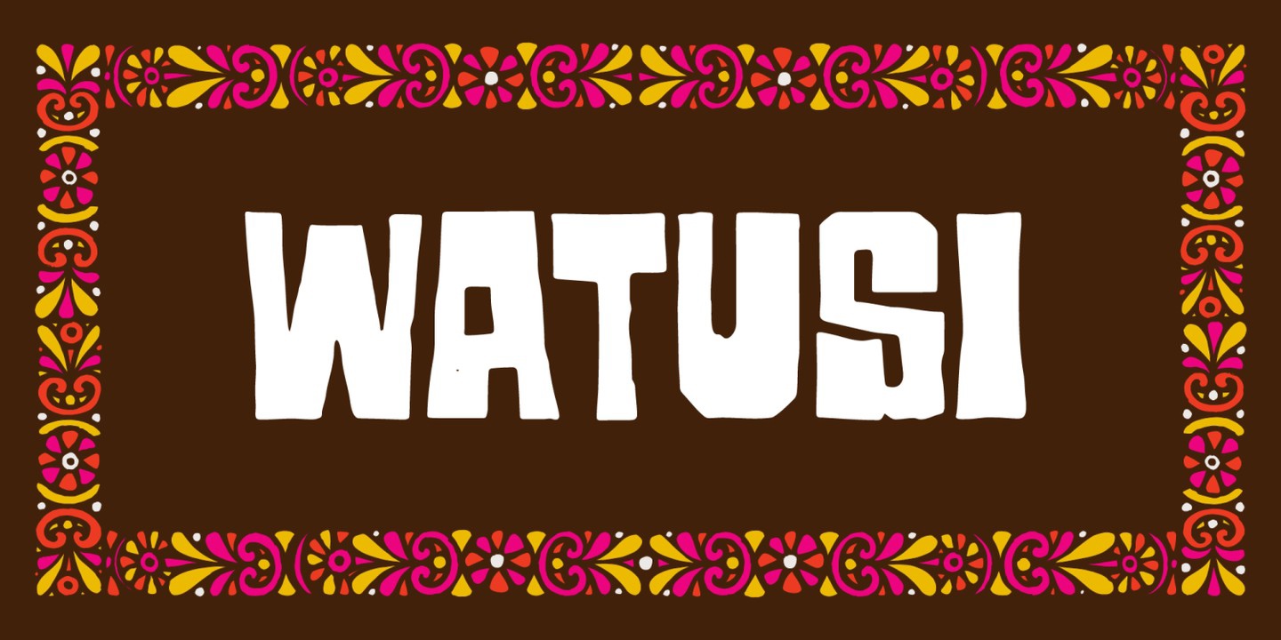 Пример шрифта Watusi