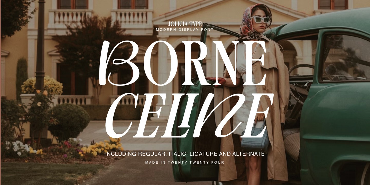 Пример шрифта Borne Celine Italic