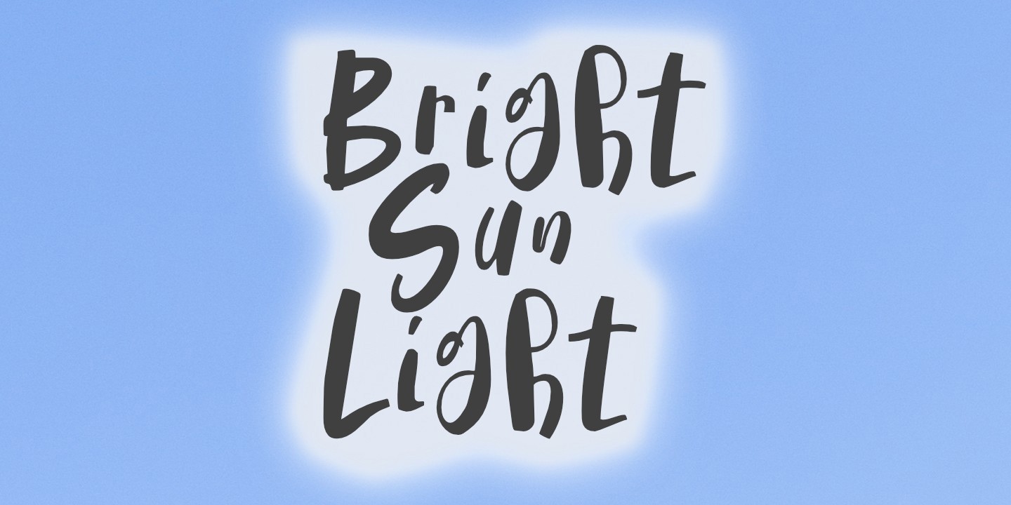 Пример шрифта Bright Sun Light Regular