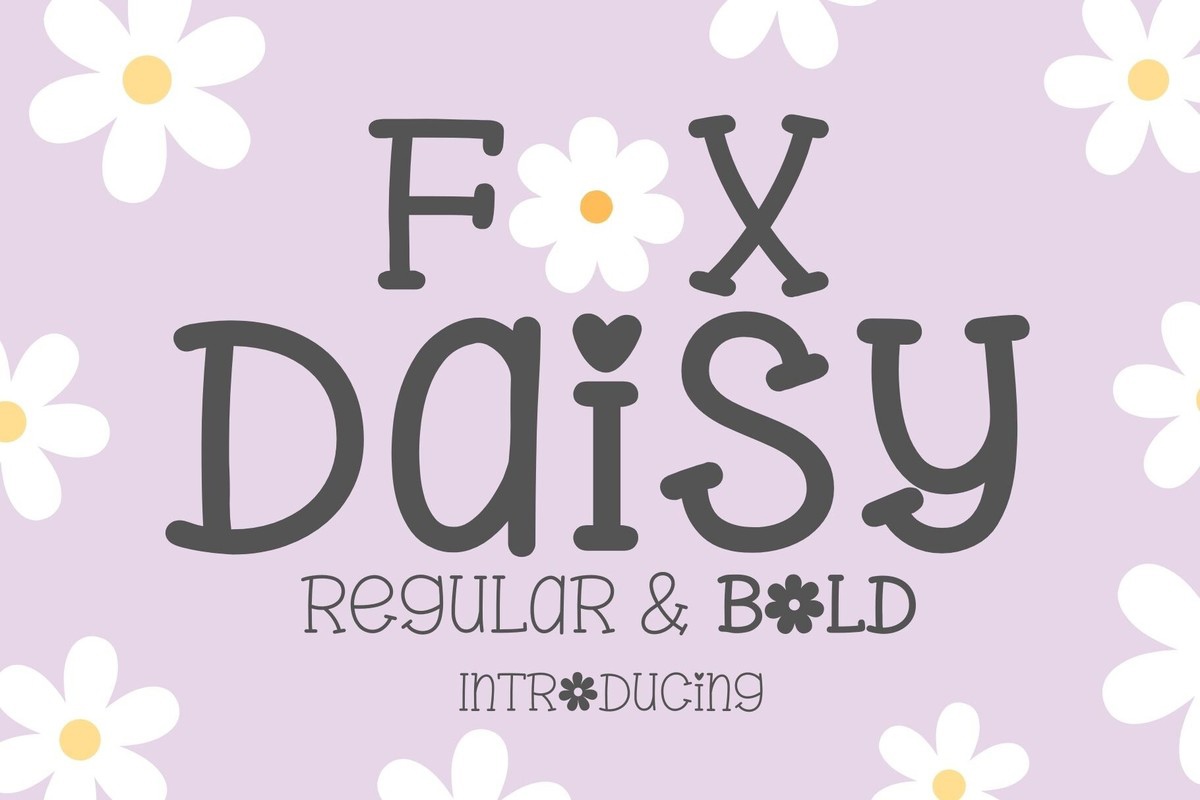 Пример шрифта Fox Daisy