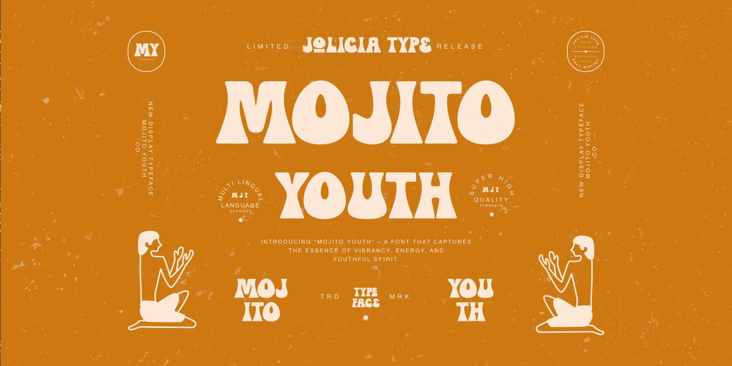 Пример шрифта Mojito Youth Regular