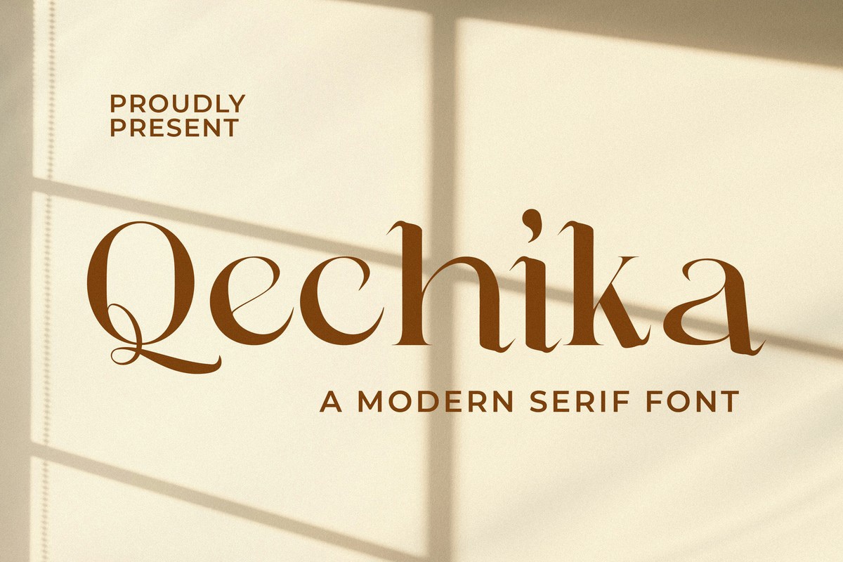 Пример шрифта Qechika Regular