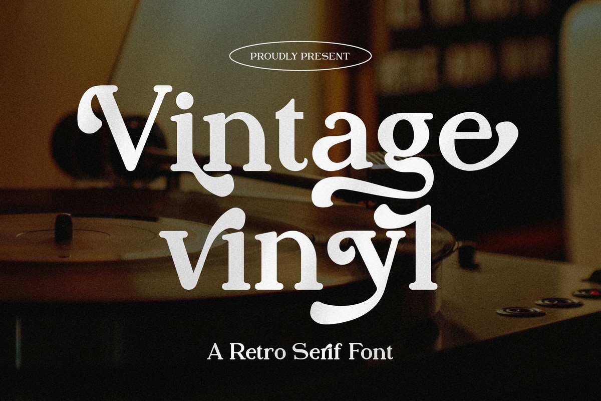 Пример шрифта Vintage Vinyl