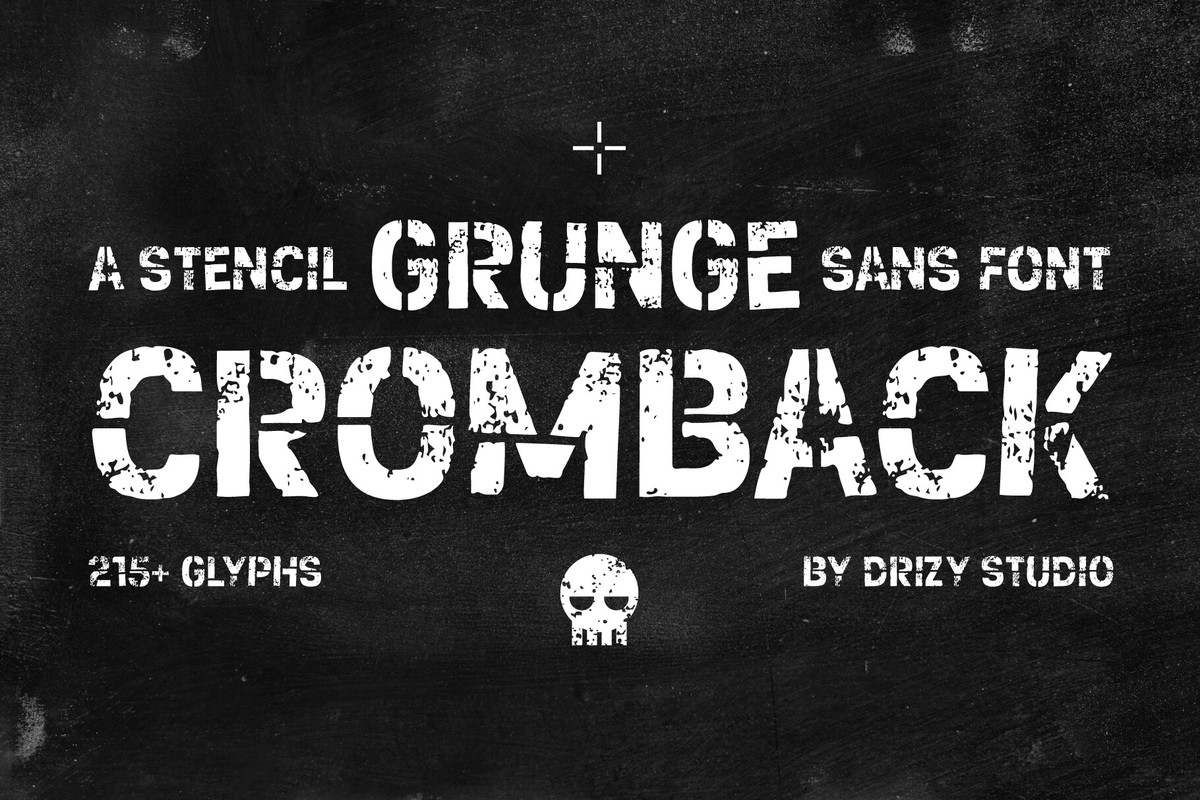 Пример шрифта Cromback Regular