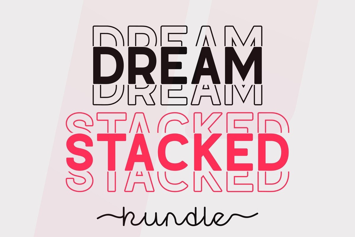 Пример шрифта Dream Stacked Bright