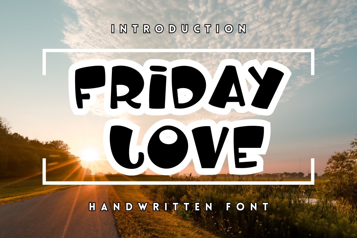 Пример шрифта Friday Love