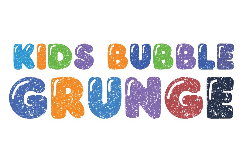 Пример шрифта Kids Bubble Grunge