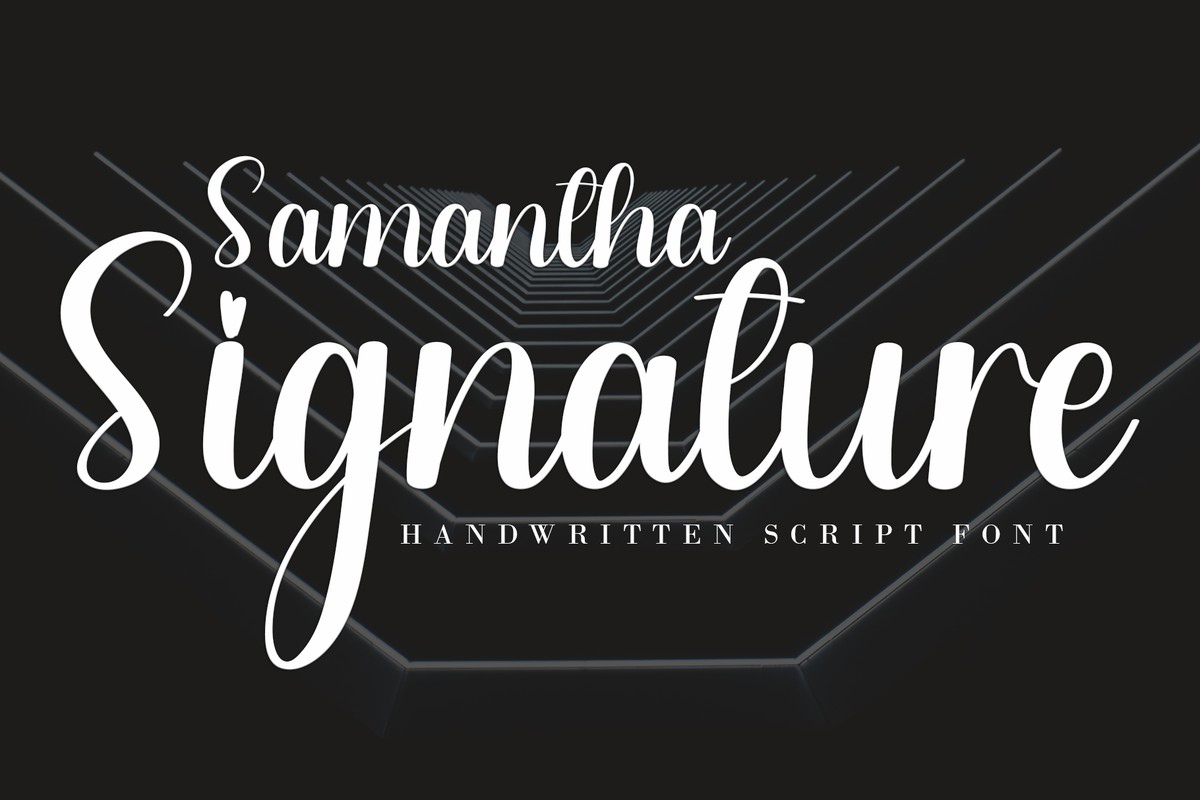 Пример шрифта Samantha Signature