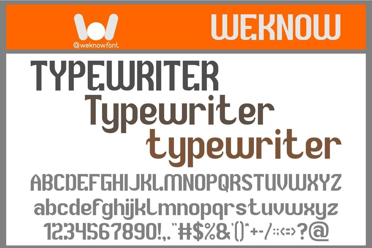 Пример шрифта Typewriter Bold Italic