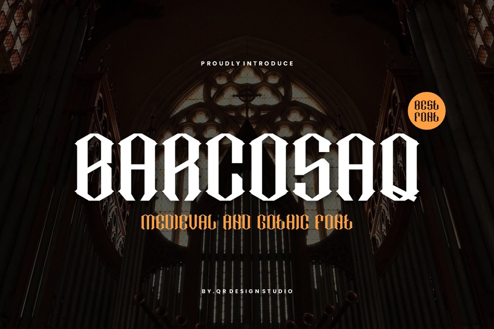 Пример шрифта Barcosaq