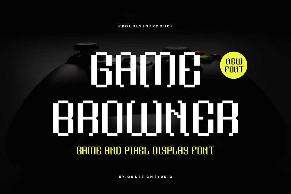 Пример шрифта Game Browner