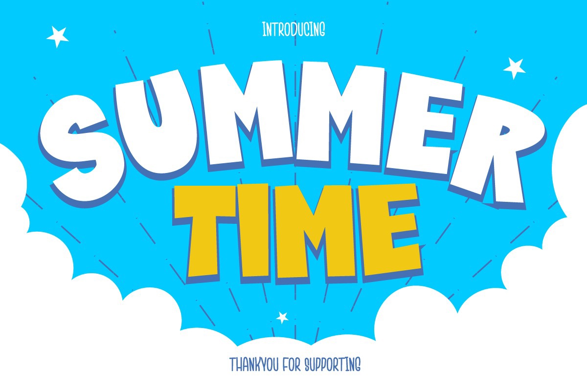 Пример шрифта Summertime Regular