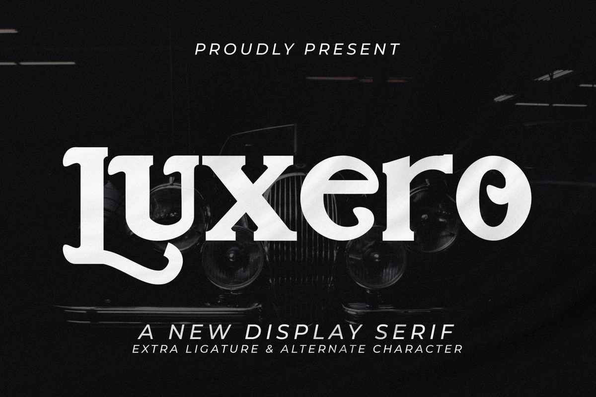 Пример шрифта Luxero Regular